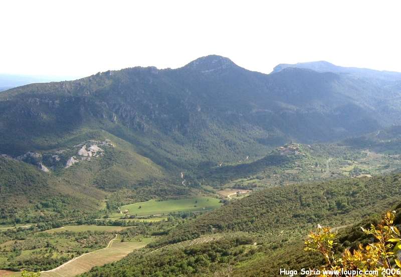 Pégairolle-de-Buèges et le Mont-Haut vus depuis les hauteurs de Peyre (...)